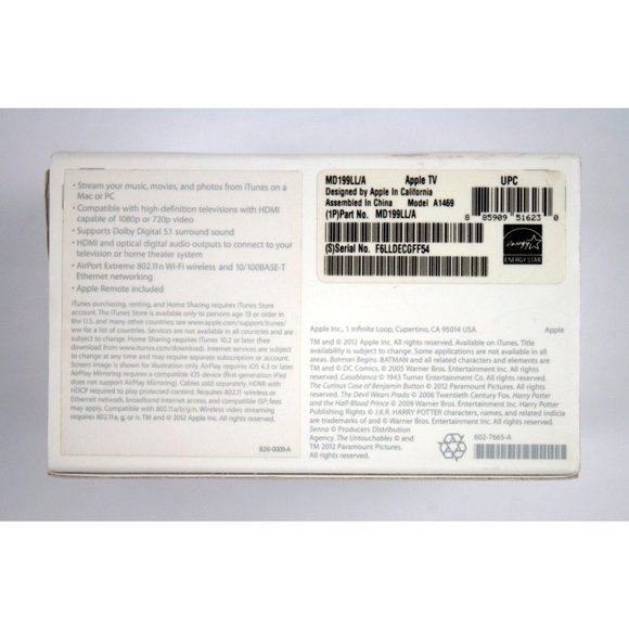 Apple TV (3rd Generation) 8GB Digital HD Media Streamer - Black Model A1469 - Picture 6 of 6